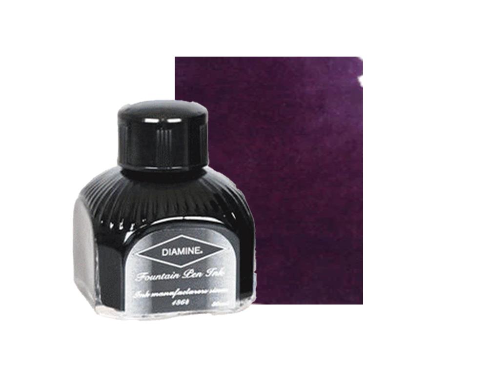 Diamine Tintenfass Grape, 80ml.Italianische Glass Flasche