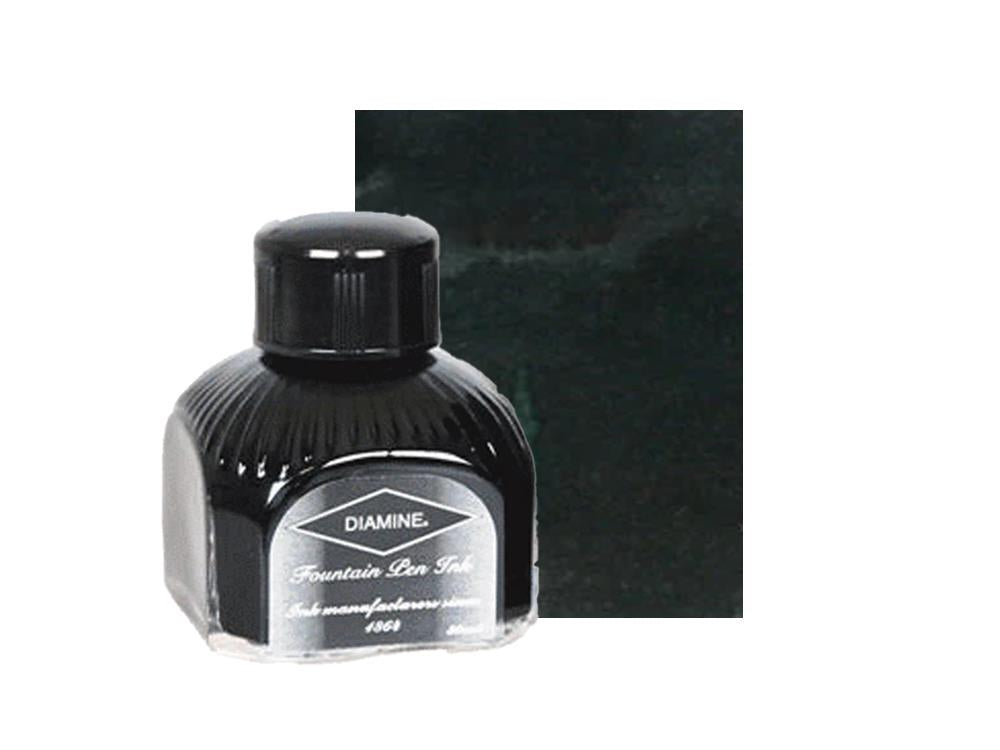 Diamine Tintenfass Graphite, 80ml, Italianische Glass Flasche
