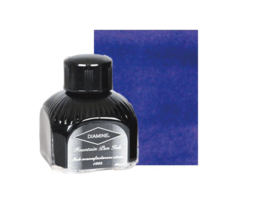 Diamine Tintenfass, 80ml., Imperial Blue, Italianische Glass Flasche