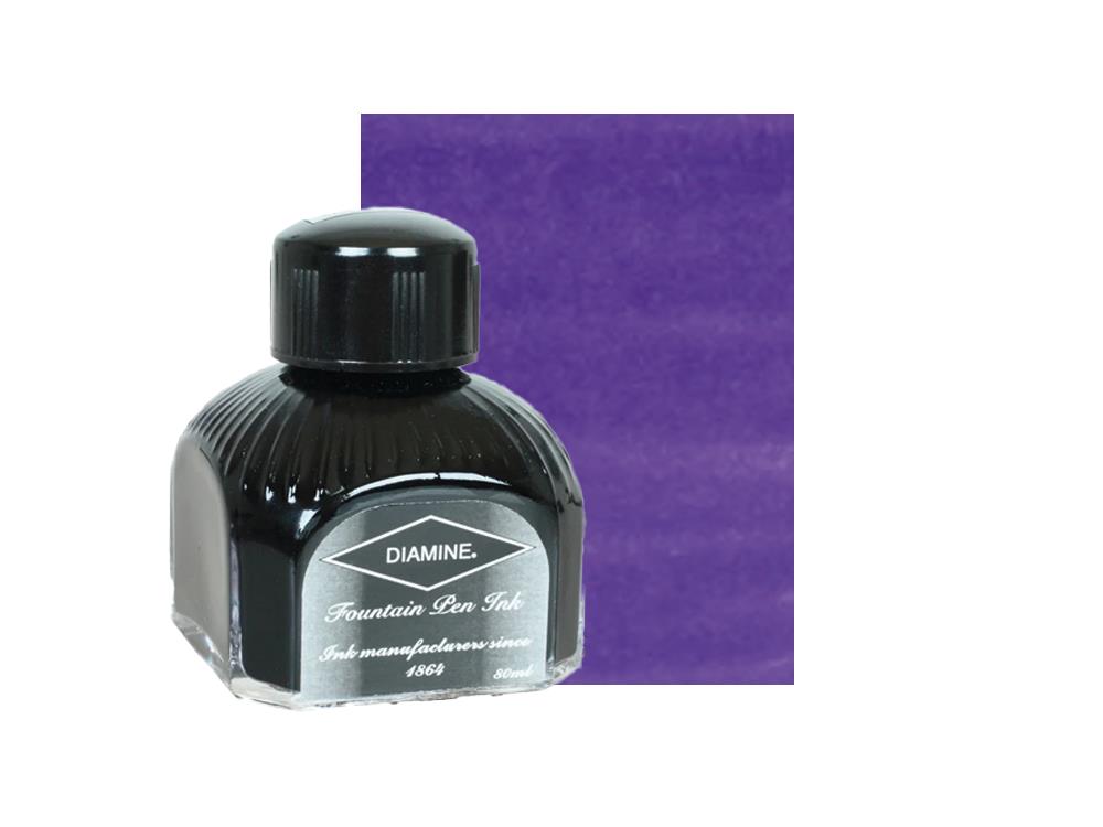 Diamine Tintenfass Majestic Purple, 80ml, Italianische Glass Flasche