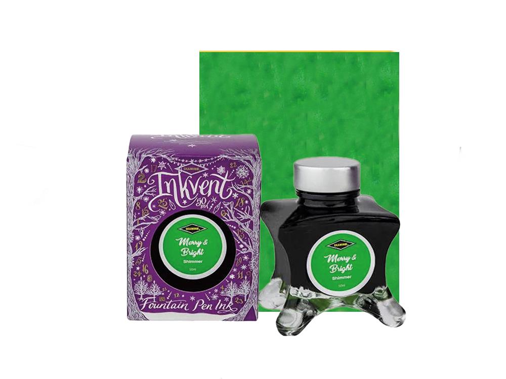 Diamine Tintenfass Merry&Bright Ink Vent Purple, 50ml, Shimmer, Grün