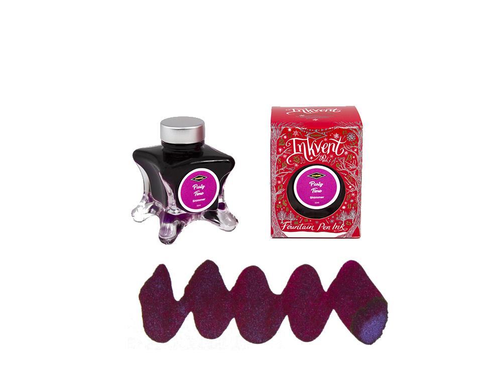 Diamine Party Time Ink Vent Red Tintenfass, 50ml, Violett, Glas