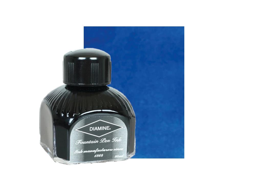 Diamine Tintenfass  Presidential Blue, 80ml.,  Italianische Glass Flasche