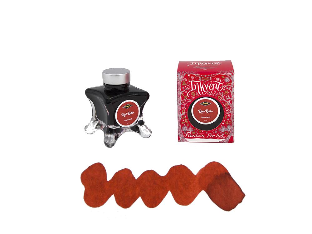 Diamine Red Robin Ink Vent Red Tintenfass, 50ml, Rot, Glas