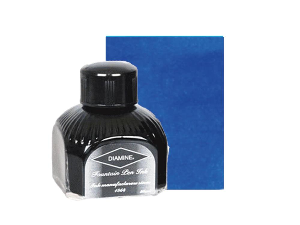 Diamine Tintenfass Royal Blue, 80ml, Italianische Glass Flasche
