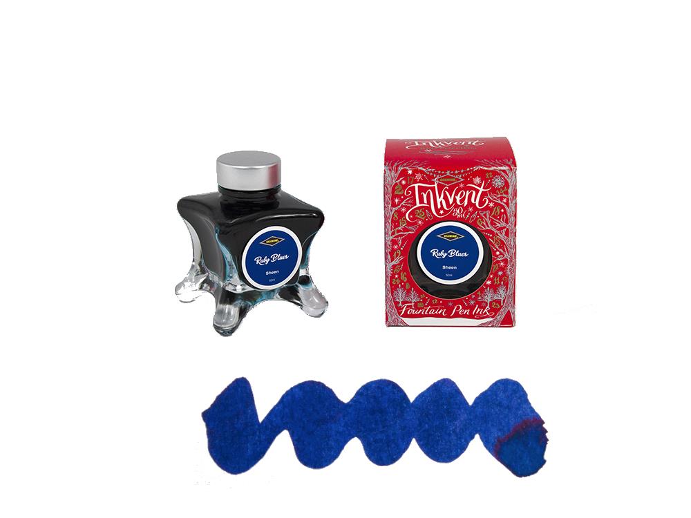 Diamine Ruby Blue Ink Vent Red Tintenfass, 50ml, Blau, Glas