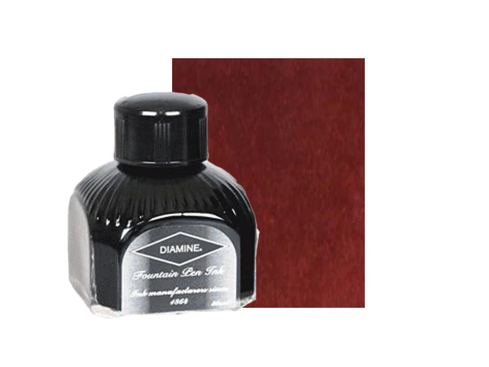 Diamine Tintenfass Rustic Brown, 80ml.,  Italianische Glass Flasche
