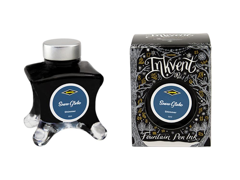 Diamine Ink Vent Black Shimmer Snow Globe Tintenfass, 50ml, Blau