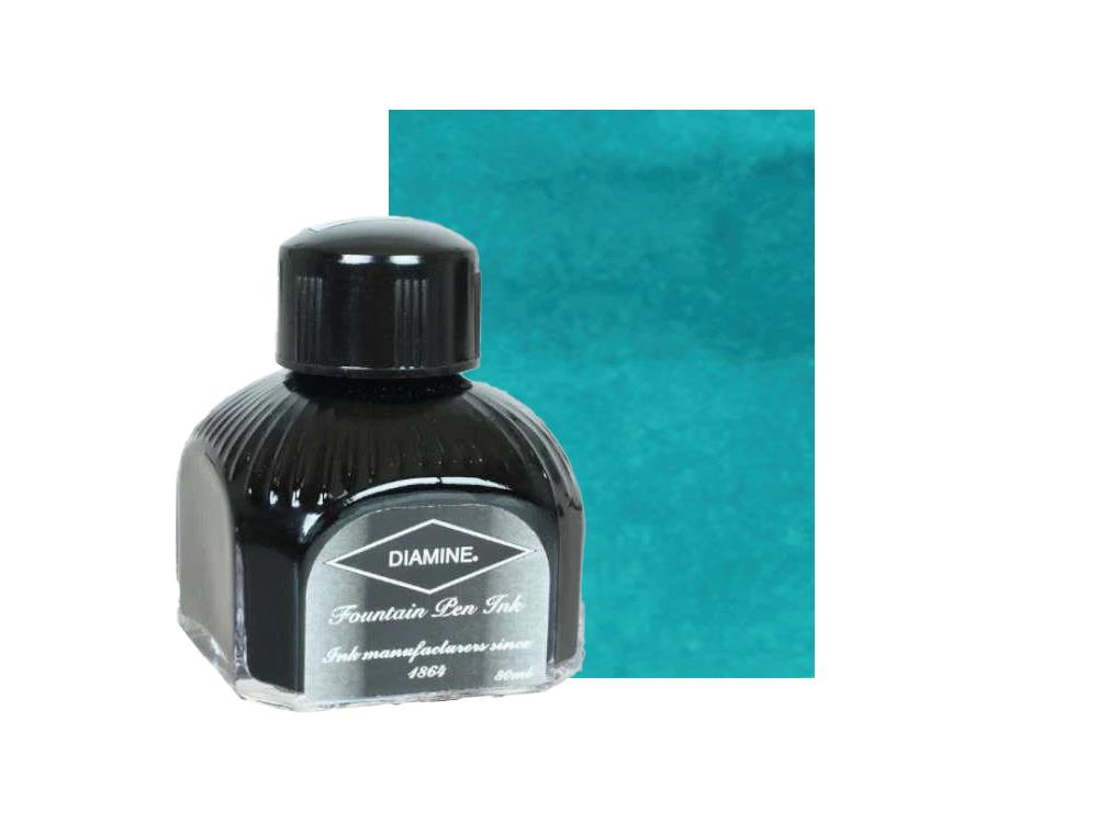 Diamine Tintenfass Steel Blue, 80ml.,  Italianische Glass