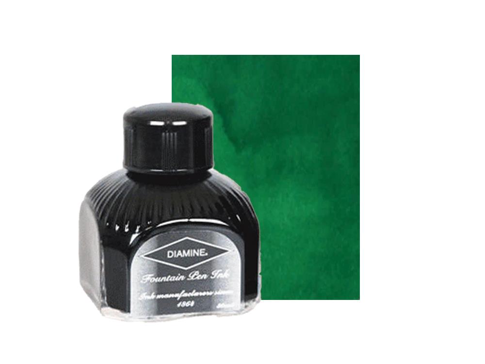 Diamine Tintenfass Ultra Green, 80ml.,  Italianische Glass Flasche