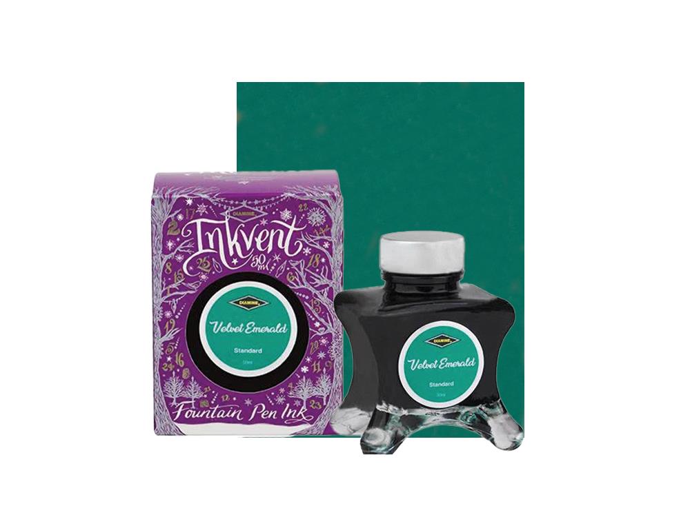 Diamine Tintenfass Velvet Emerald Ink Vent Purple, 50ml, Standard, Grün