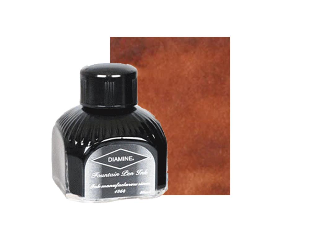 Diamine Tintenfass Warm Brown, 80ml,  Italianische Glass Flasche