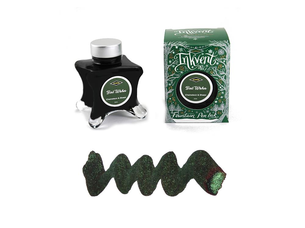 Diamine Best Wishes Ink Vent Green Tintenfass, 50ml, Chameleon & Sheen