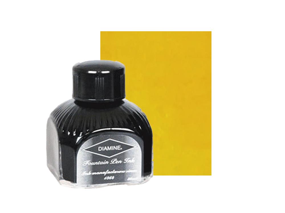 Diamine Tintenfass Yellow, 80ml, Italianische Glass Flasche