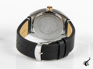 Delbana Classic Locarno Quartz Uhr, Schwarz, 41.5 mm, Lederband, 53601.714.6.032