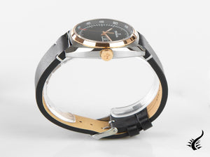Delbana Classic Locarno Quartz Uhr, Schwarz, 41.5 mm, Lederband, 53601.714.6.032