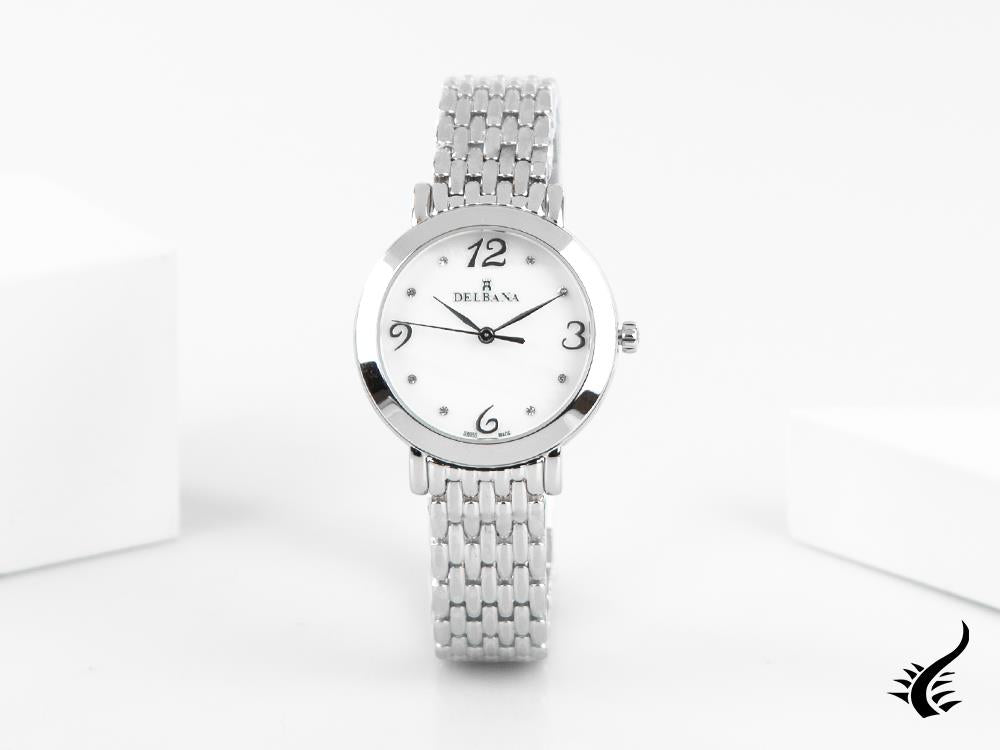 Delbana Dress Villanova Quartz Uhr, Weiss Perlmuttern, 32 mm, 41701.613.1.514