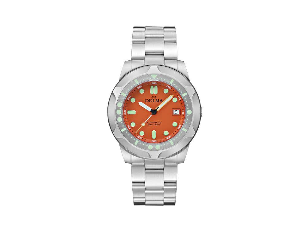 Delma Diver Quattro Automatik Uhr, Orange, Limitierte Edition, 41701.744.6.151