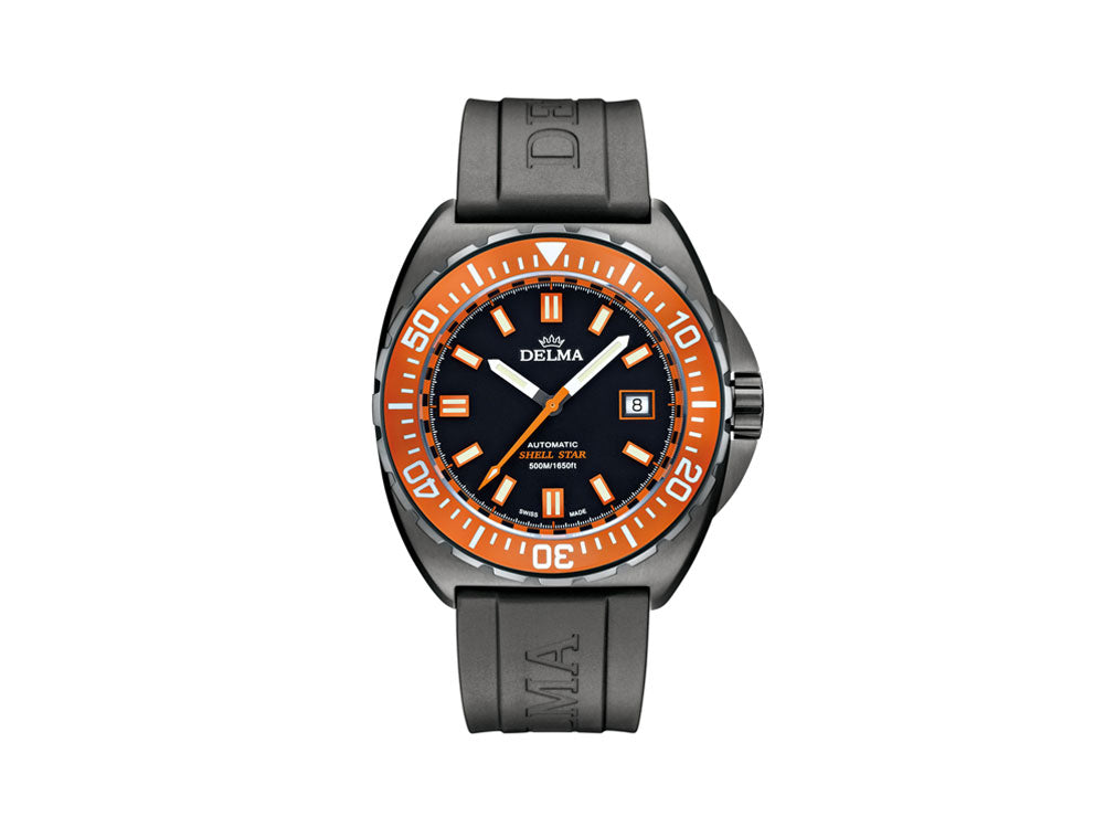 Delma Diver Shell Star Black Tag Automatik Uhr, Limitierte Ed., 44501.670.6.151