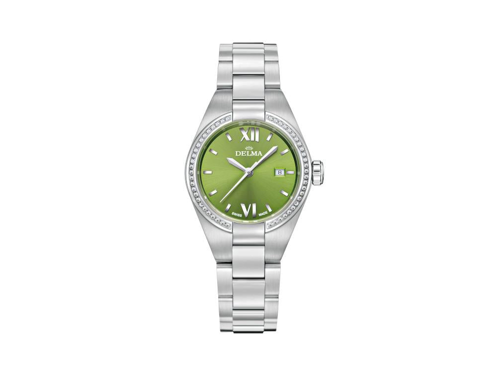Delma Elegance Ladies Rimini Quartz Uhr, Grün, 31mm, 41711.625.1.146