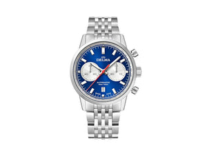 Delma Racing Continental Automatik Uhr, Blau, 42 mm, 41701.702.6.041