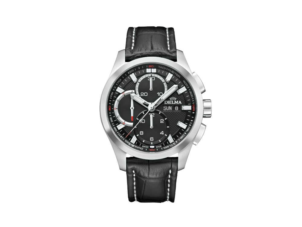 Delma Racing Klondike Chronotec Automatik Uhr, Schwarz, 44 mm, 41601.660.6.031