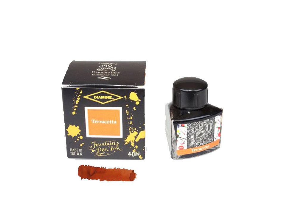 Diamine 1864 Terracotta Tintenfass, 150th Anniversary, 40ml, Glass