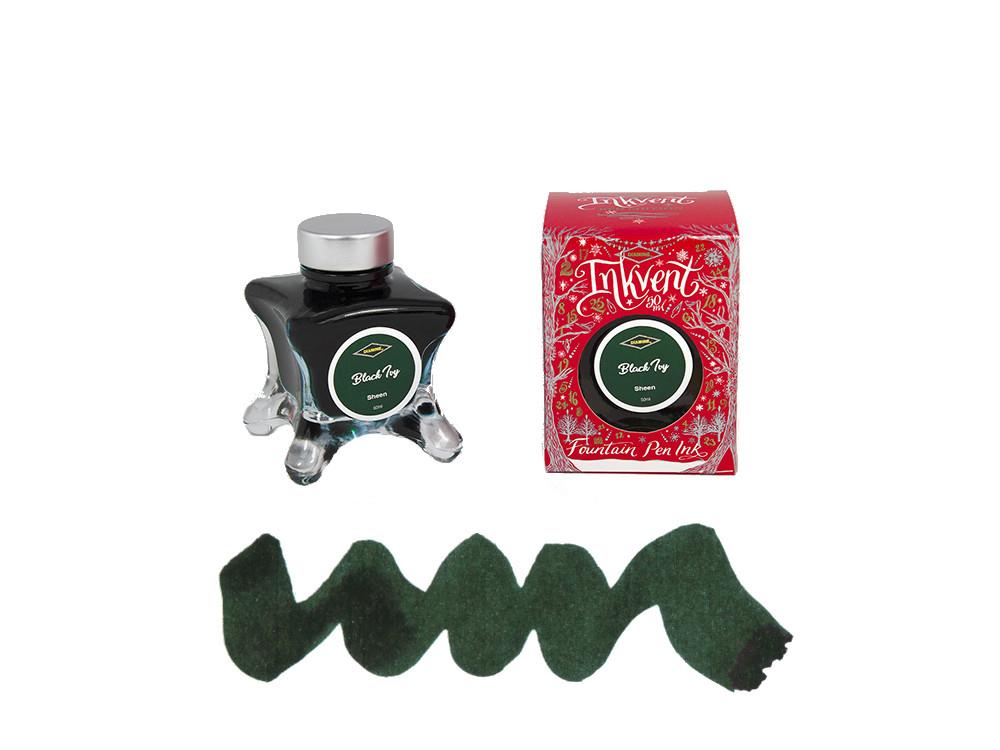 Diamine Black Ivy Ink Vent Red Tintenfass, 50ml, Grün, Glas