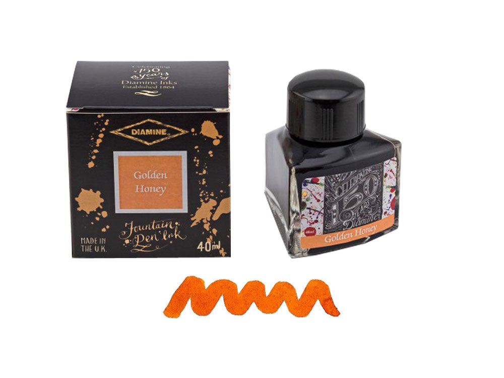 Diamine Tintenfass, 40ml., Golden Honey, Glass