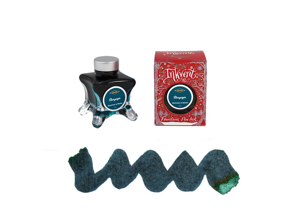 Diamine Stargazer Ink Vent Red Tintenfass, 50ml, Blau, Glas