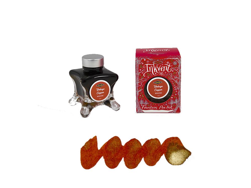 Diamine Tintenfass Vintage Copper Ink Vent Red, 50ml, Orange, Glas