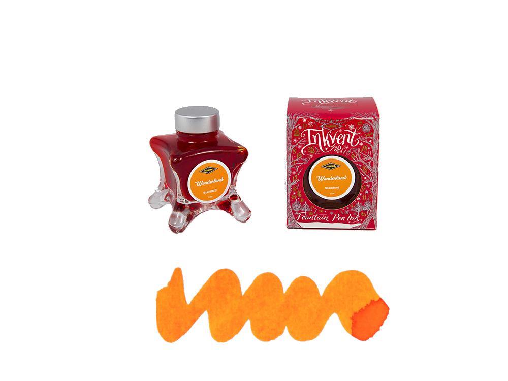 Diamine Wonderland Ink Vent Red Tintenfass, 50ml, Gelb, Glas