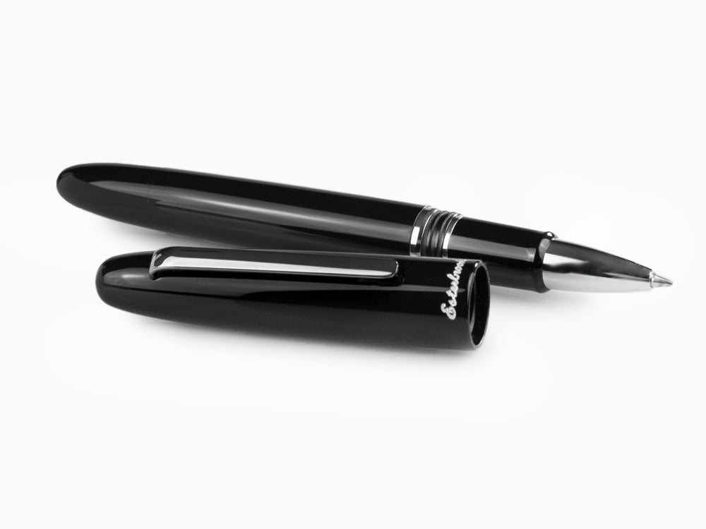 Esterbrook Estie Ebony Roller, Schwarzes Edelharz, Verchromte Akzente, E107