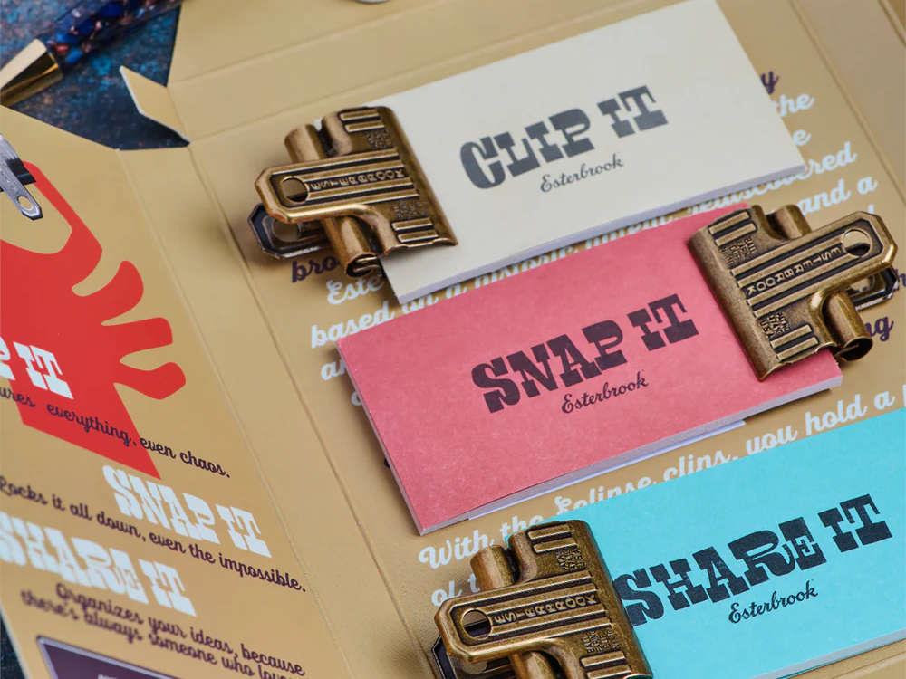 Esterbrook Eclipse 3-Teiliges Clip-Set, Metalle, Vergoldet, Golden, ECL-GOLD