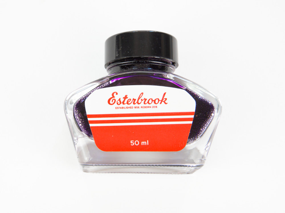 Esterbrook Tintenfass Lilac, Dunkelviolett, 50ml, Glass, EINK-SHIMM-LILAC