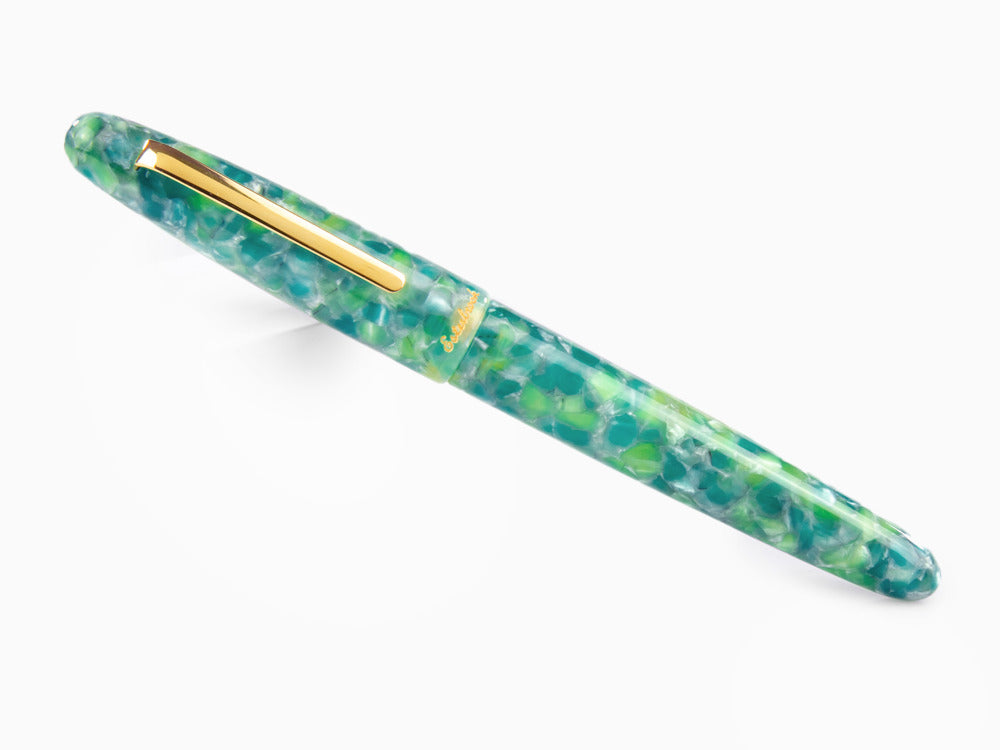 Esterbrook Estie Oversize Sea Glass Füllfederhalter, Vergoldet, ESG806
