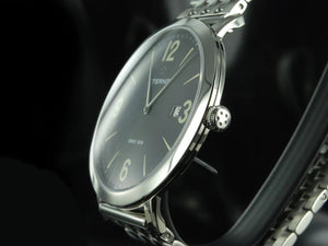 Eterna Eternity Gent Quartz Uhr, ETA 955.112, 42mm., Grau, Stahlband