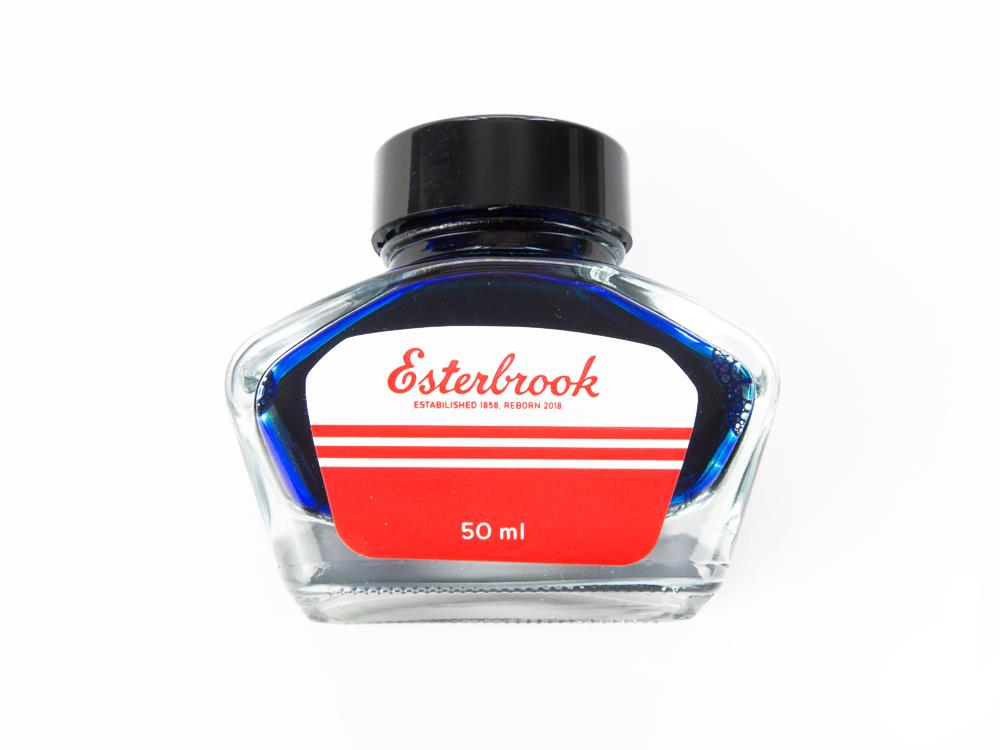 Esterbrook Tintenfass Aqua, Blau, 50ml, Glass, EINK-SHIMM-AQUA