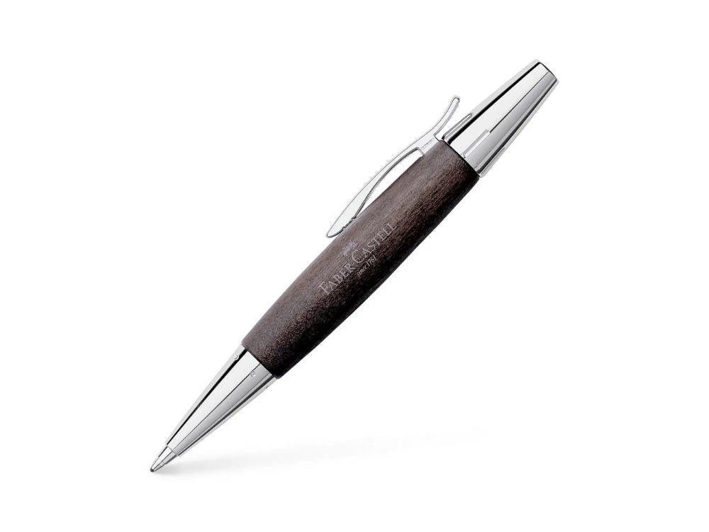Faber-Castell E-Motion Kugelschreiber, Birnbaumholz, Schwarz, 148383