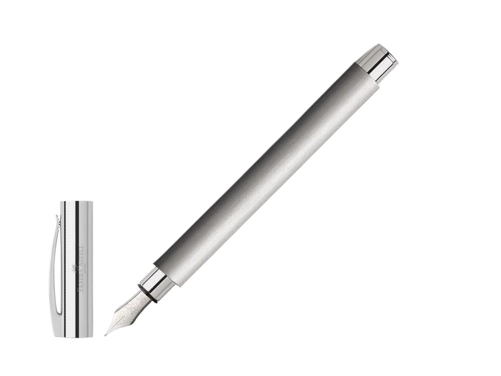 Faber-Castell Ambition Füllfederhalter, Edelstahl mittel, 148390