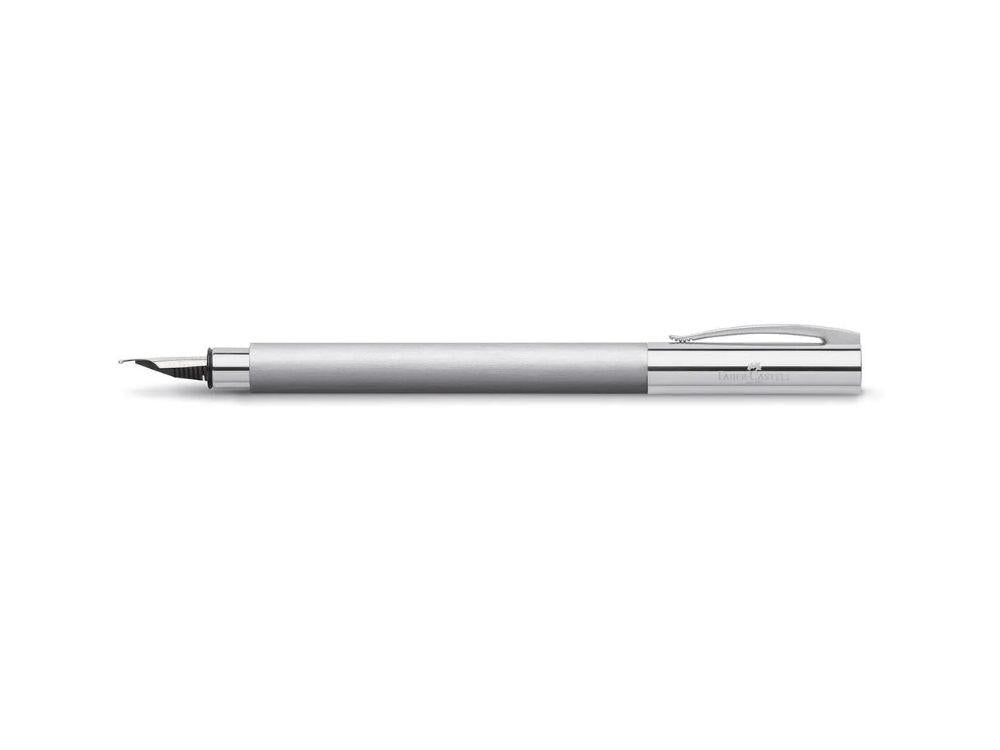 Faber-Castell Ambition Füllfederhalter, Edelstahl mittel, 148390
