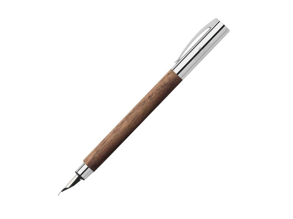 Faber-Castell Ambition Nogal Füllfederhalter, Holz, Braun, Metal, 148580