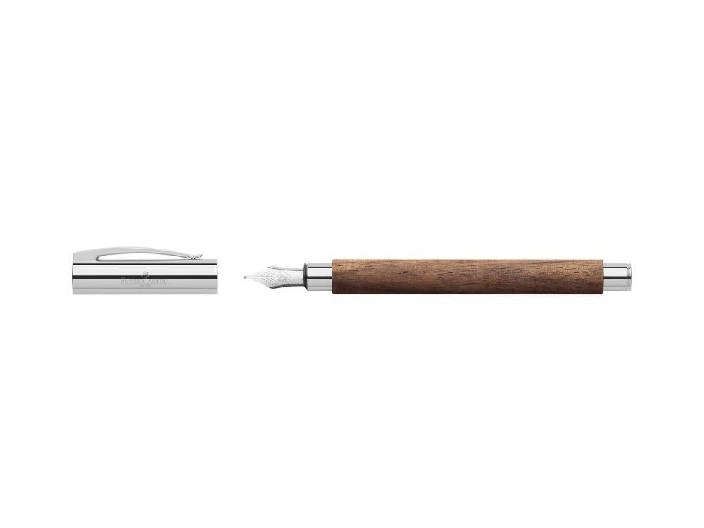 Faber-Castell Ambition Nogal Füllfederhalter, Holz, Braun, Metal, 148580