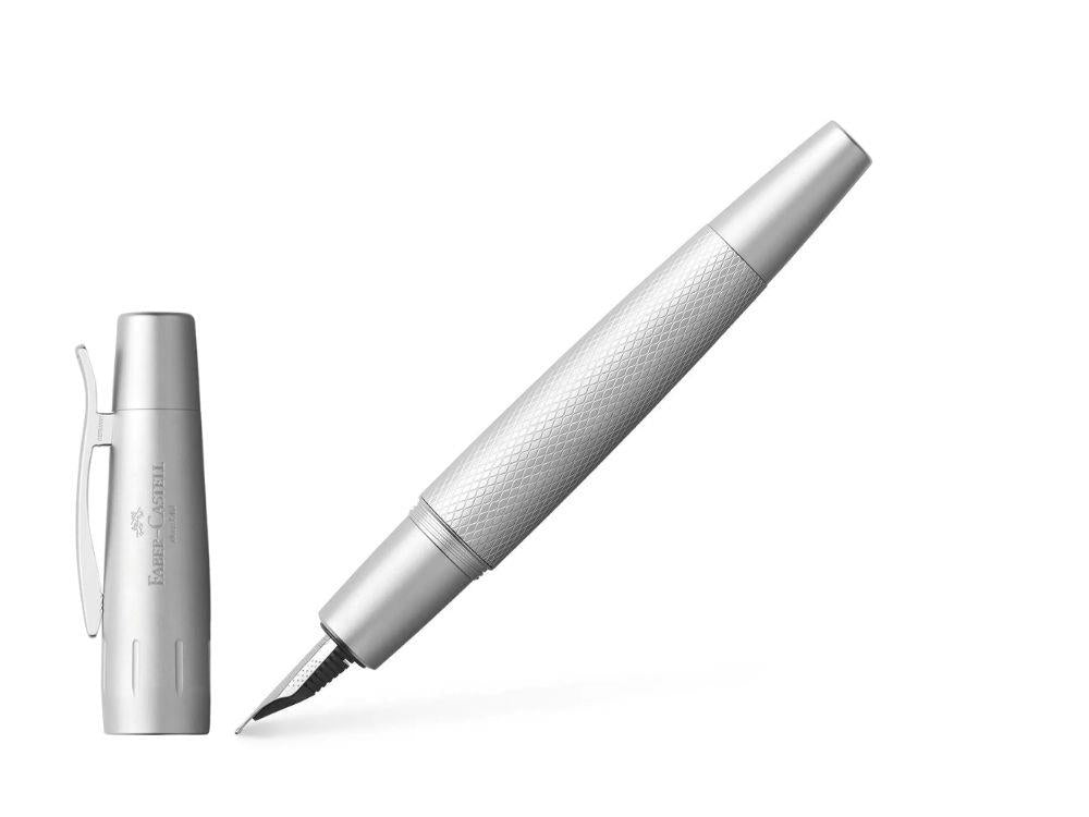 Faber-Castell E-Motion  Pure Silver Füllfeder, Silber, 148670