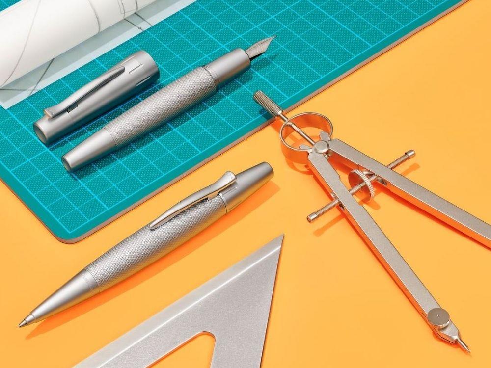 Faber-Castell E-Motion  Pure Silver Füllfeder, Silber, 148670
