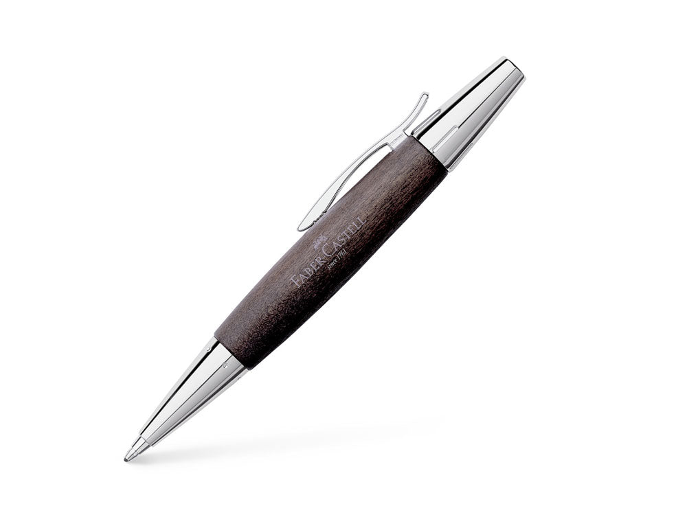Faber-Castell E-Motion Kugelschreiber, Birnbaumholz, Schwarz, 148383