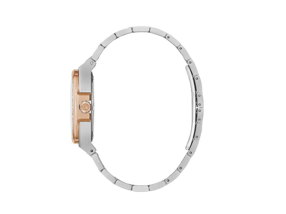 GC Watches Coussin Shape Lady Quartz Uhr, PVD Rose Gold, Grau, 36 mm, Y98001L5MF