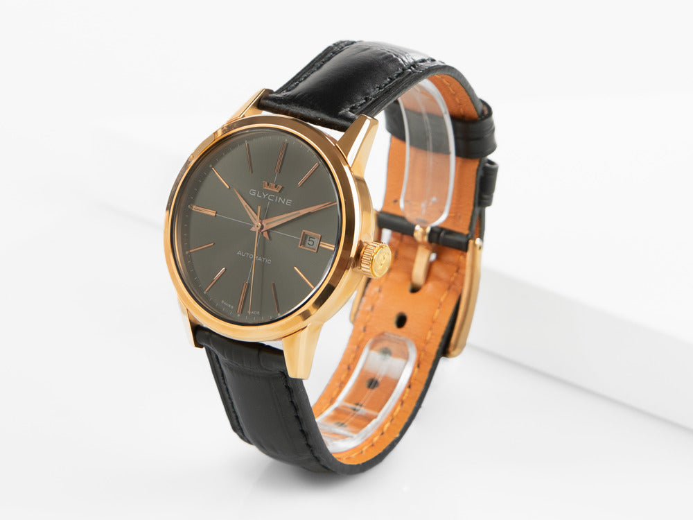 Glycine Classic Automatik Uhr, GL 224, Gold, 3910.29-LBK9