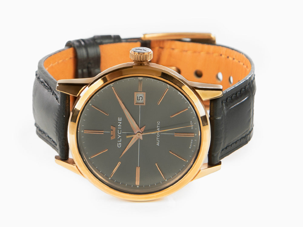 Glycine Classic Automatik Uhr, GL 224, Gold, 3910.29-LBK9