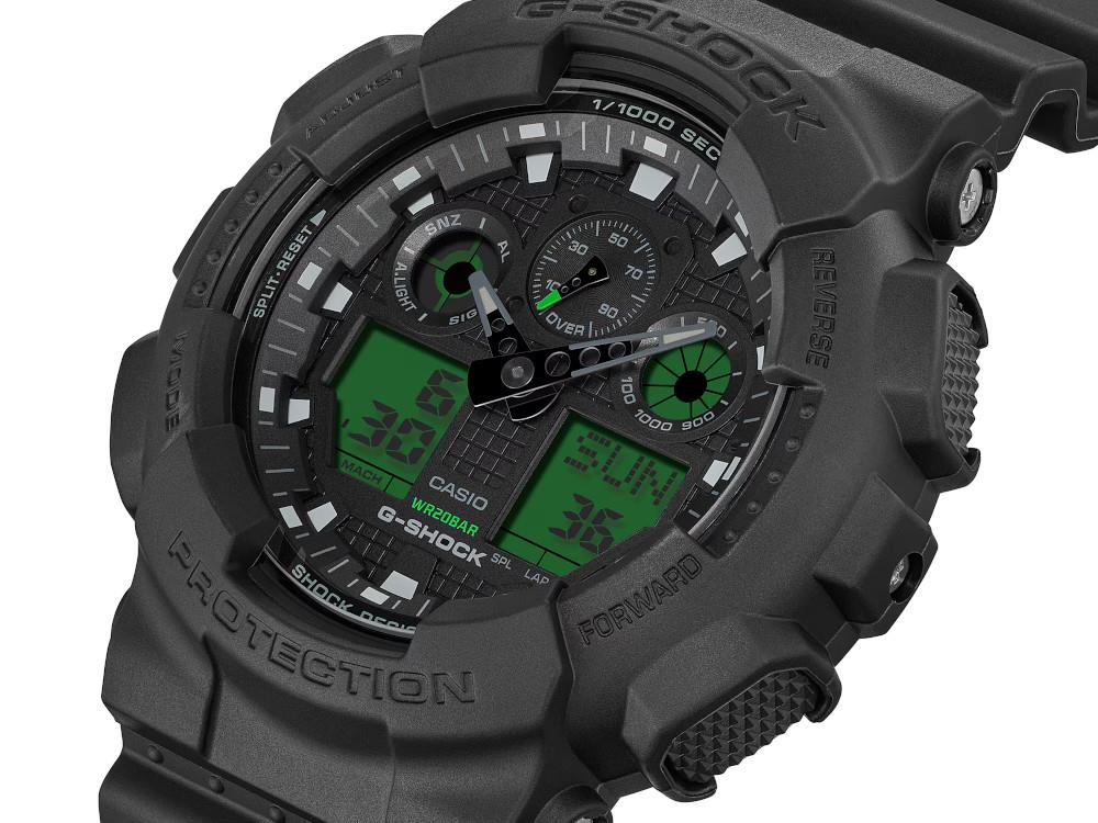 G-SHOCK Casio Classic Quartz Uhr, Harz, Schwarz, GA-100BEG-1AER